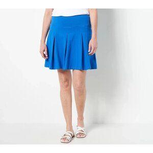 Wicked Women with Control Cotton Jersey Pleated Skort Blue Quartz Pet XL A509502